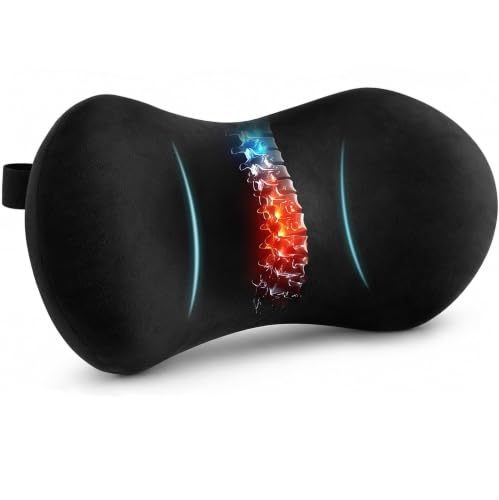 Lumbar Support Pillow for Office & Car Seats - Memory Foam Cushion