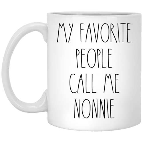 Nonnie Coffee Mug 11oz - Rae Dunn Inspired Personalised Gift for Birthdays & Holidays