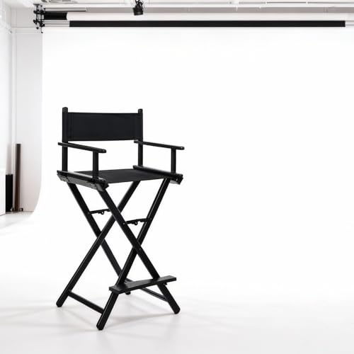30-Inch Portable Aluminum Makeup Director's Chair, Foldable Artist Chair