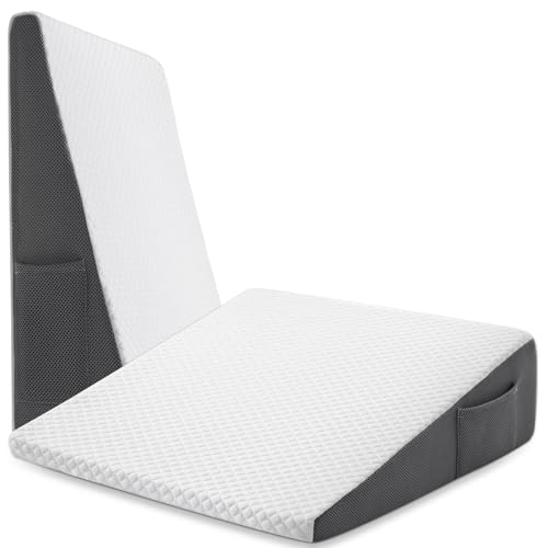 7.5-Inch Bed Wedge Pillow for Sleeping & Pain Relief - Cooling Memory Foam