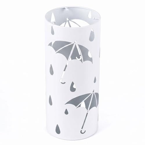 Freestanding Metal Umbrella Stand Rack for Entryway, 17-Inch Round Holder