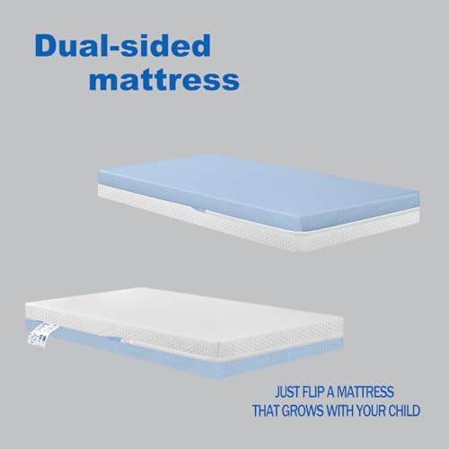 Dual Sided Breathable Baby Crib Mattress for Infant & Toddler Bed - 52"x28"x5"