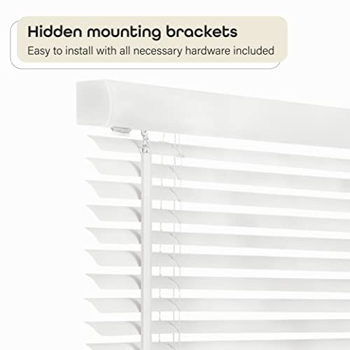 Achim Cordless Light Filtering Mini Blind 23 x 42 in Pearl White