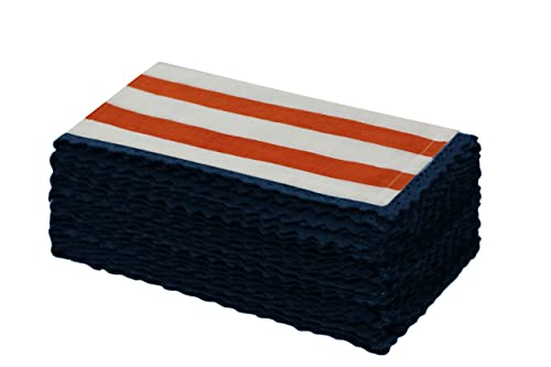 Orange Lace 18x18 Inch Cotton Napkins Set of 12 - 100% Cotton Craft Napkins
