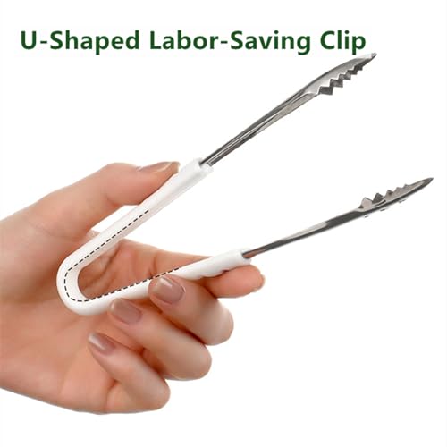 Stainless Steel Ice Tongs for Ice Balls, Cubes & Food - Bar & Kitchen Use