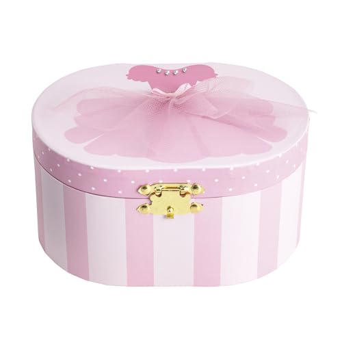 Musical Ballerina Jewelry Box with Tutu Detail for Kids