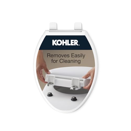 KOHLER Cachet ReadyLatch Elongated Slow Close Toilet Seat White