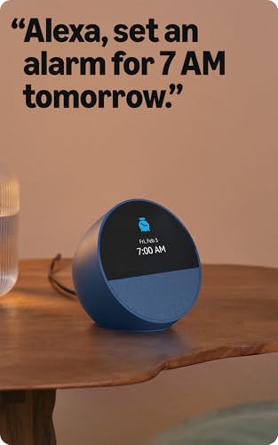 Amazon Echo Spot Smart Alarm Clock with Alexa - Black