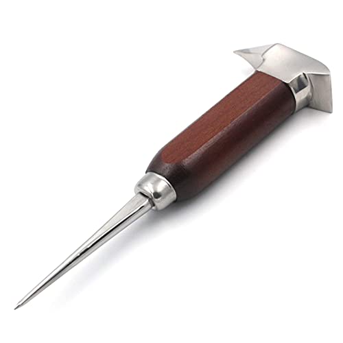 Gihunk Stainless Steel Ice Pick with Wood Handle - Heavy Duty Ice Breaking Tool for Bars & Kitchen - Short Version