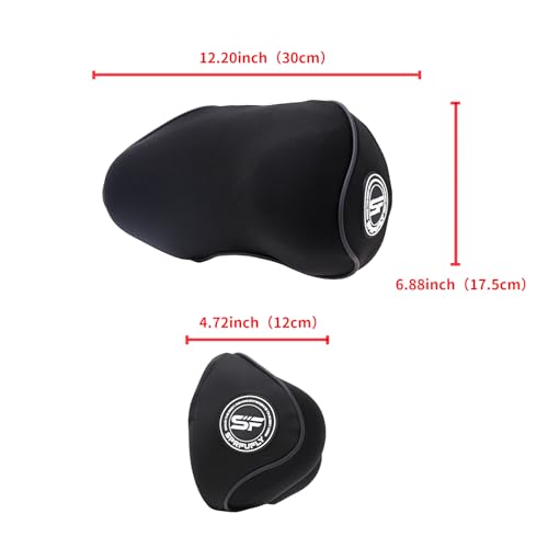 Memory Foam Car Headrest Pillow for Neck Support - 2 Pack with Sleep Masks