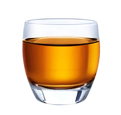 Toyo Sasaki Glass Cold Sake Cup Set of 6 3.4 fl oz (100 ml) Made in Japan, Dishwasher Safe, 2.4 inch Size