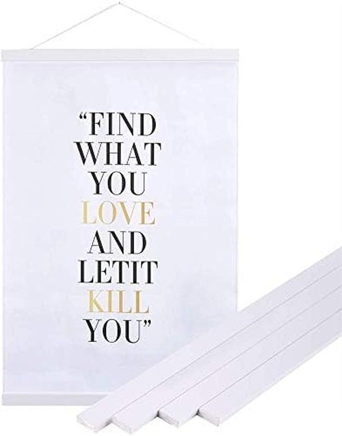 Benjia Magnetic Light Wood Poster Frame - 30x20, 30x30, 30x40 Sizes | Perfect for Photos & Artwork - White