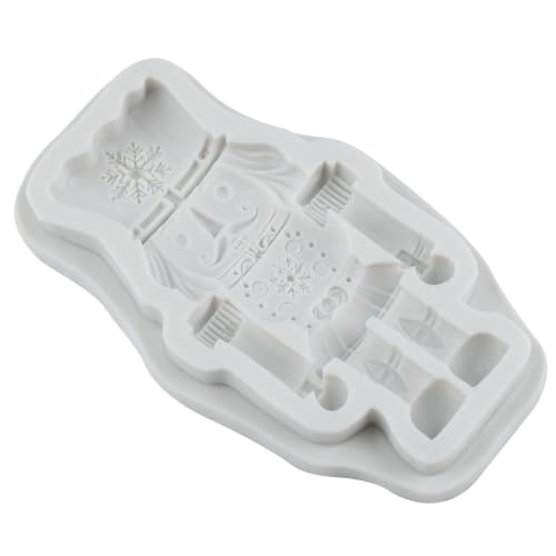 YANQINMS Christmas Snowflake Nutcracker Soldier Silicone Fondant Mold - Style I