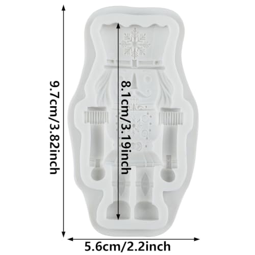 YANQINMS Christmas Snowflake Nutcracker Soldier Silicone Fondant Mold - Style I