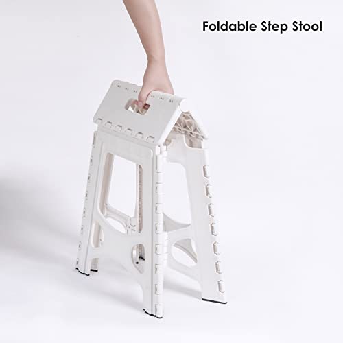 9-Inch Folding Step Stool, Lightweight Collapsible Stool for Home and Camping