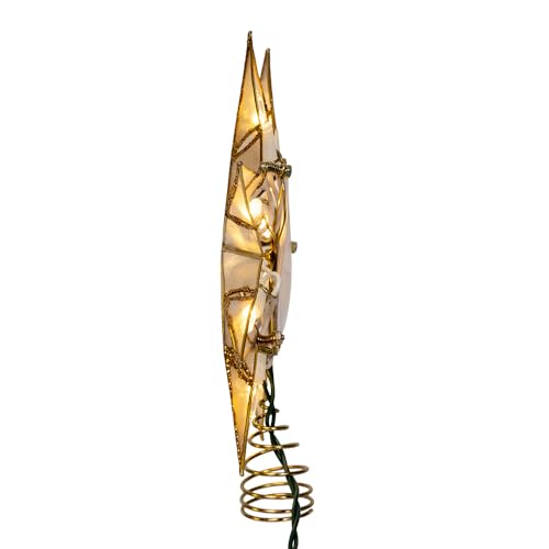 Kurt Adler 14" 10-Light Gold Capiz Star Treetop
