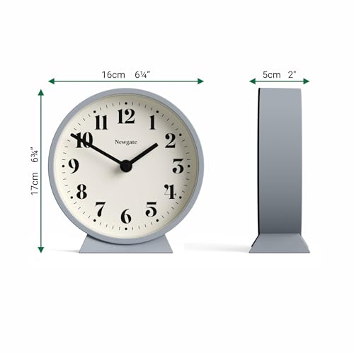 Modern Round Mantel Clock - French Navy Desk and Shelf Clock