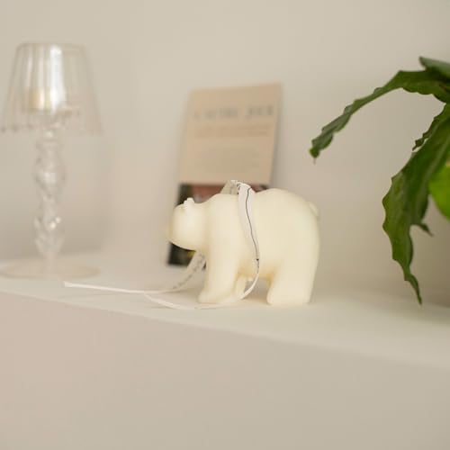 Polar Bear Scented Candle with Floral Fragrance - Soy Wax Home Decor Gift