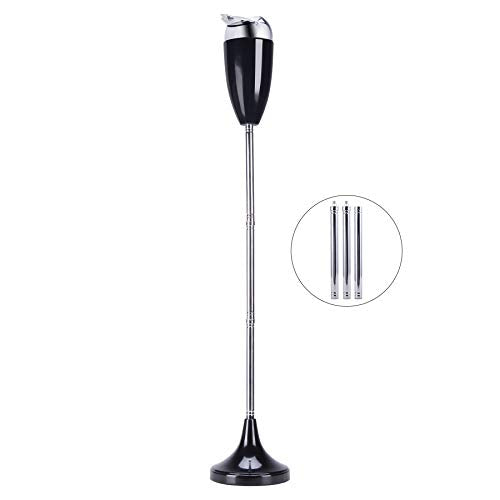 Adjustable Floor Standing Ashtray with Lid - Smokeless Steel Stand