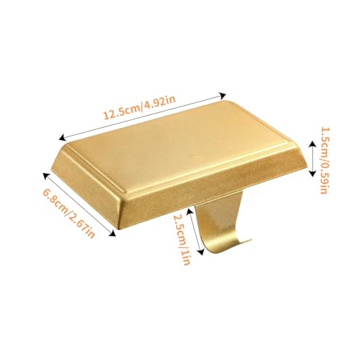 Christmas Stocking Holder Bases - 2 Pack Gold Metal Mantel Hangers