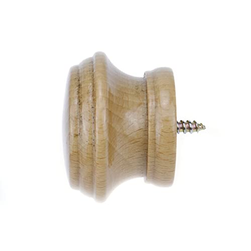 Wooden Curtain Rod Finials, 30mm Inner Diameter Decorative End Caps