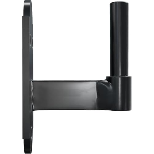 Black Stainless Steel Shutter Pintel on Plate, 2 1/4" Offset - Pair