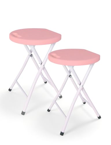 18-Inch Folding Stool 2-Pack, Heavy Duty Portable Collapsible Chair