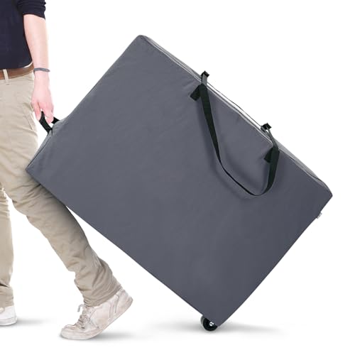 Heavy Duty Folding Mattress Bag with Wheels - Fits 6" Queen Size