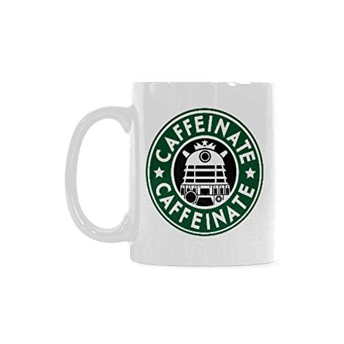 Caffeinate Ceramic Coffee Mug 11oz – White Tea & Coffee Cup