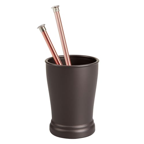 iDesign Plastic Bathroom Tumbler for Countertop or Vanity Storage - Set of 2 - Bronze