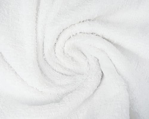 White Bath Towels 20 x 40 Inches, 12-Pack 100% Cotton Bulk Set