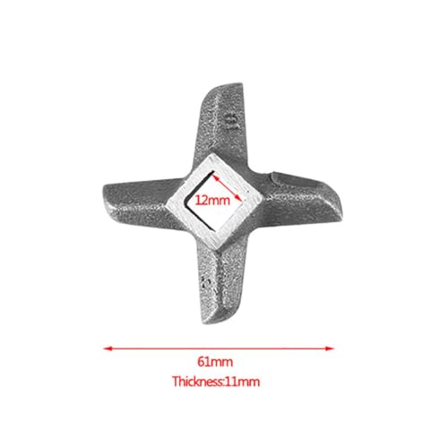 Stainless Steel Meat Grinder Blade - Size 10 Cross-Shaped Mincer Cutter