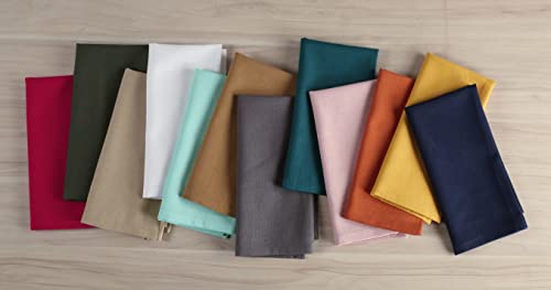 12-Pack Cotton Linen Cloth Napkins, 18x18 Inch Washable Table Napkins Set