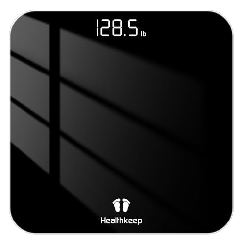 Healthkeep Digital Bathroom Scale for Body Weight, High-Precision LED Display, 400lb Capacity