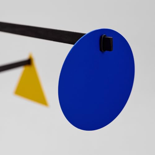 Bauhaus Hanging Mobile - 26-Inch Handmade Beech Wood Kinetic Art Sculpture