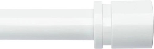 Byondeth Curtain Rods - Adjustable 16 to 88 Inches | 1 Inch Diameter with Aluminum End Cap, White