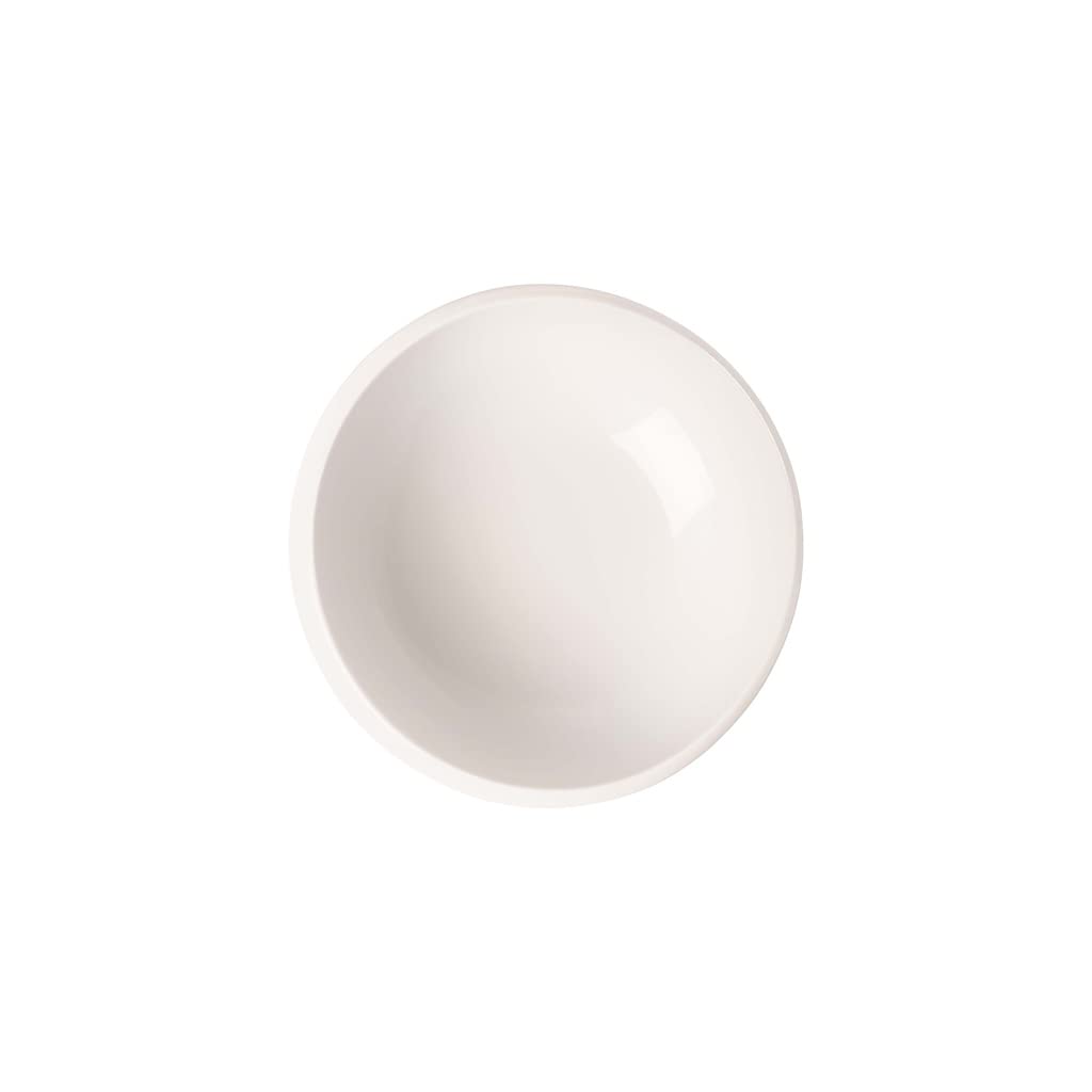 Villeroy & Boch NewMoon Individual Bowl for Delicious Desserts or Sauces, Premium Porcelain, White, Dishwasher Safe