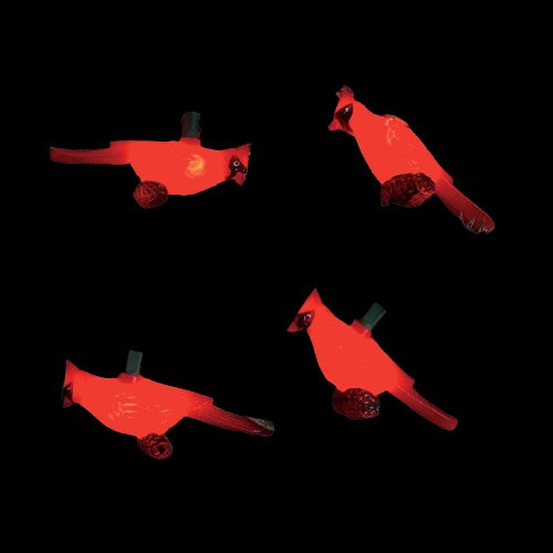 Kurt Adler 10-Light Red Cardinal Light Set with UL Listing