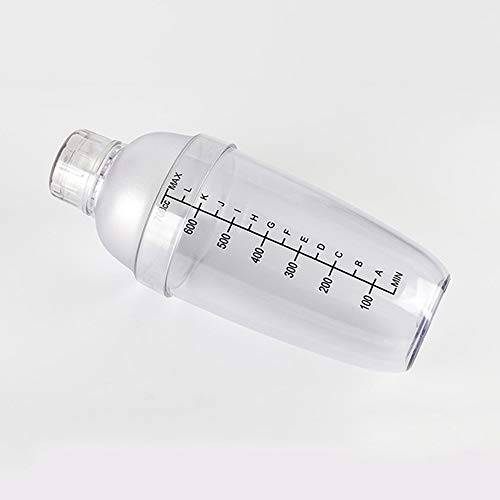 FEOOWV 24 oz Plastic Cocktail Shaker with Scale, Hand Drink Mixer for Bar & Boba Tea