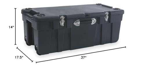Mobile Storage Trunk with Wheels, 37-Inch Heavy Duty Polypropylene Bin