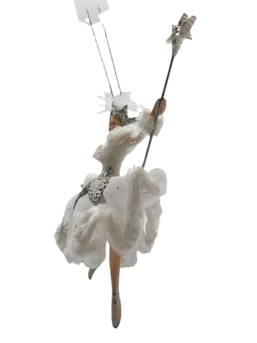 Kurt S. Adler White and Silver Snow Queen Ballerina Christmas Ornament