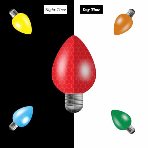 CHNBF 60Pcs Christmas Car Reflective Bulb Magnets & Wires - Holiday Decorations (Variation: Christmas)