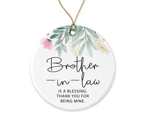 Brother-in-Law Ornament - Thank You for Being Mine, Printed on Both Sides, Gift for Brother-in-Law