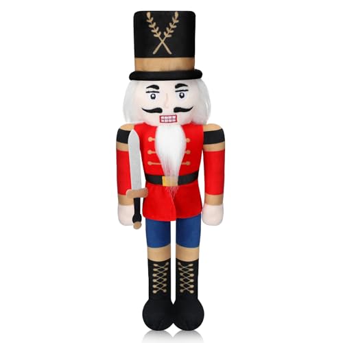 12-Inch Christmas Nutcracker Soldier Plush Doll for Holiday Table Decor