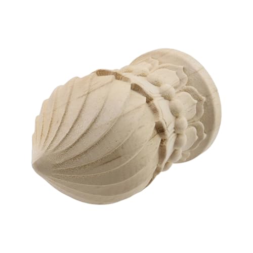 Unfinished Rubber Wood Finials 2-Pack - 4.72" Decorative Spindles for DIY