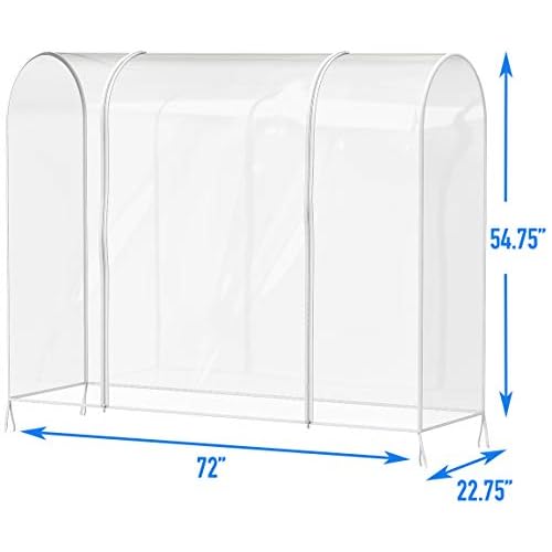 SIMPLE HOUSEWARE Clear Garment Rack Cover