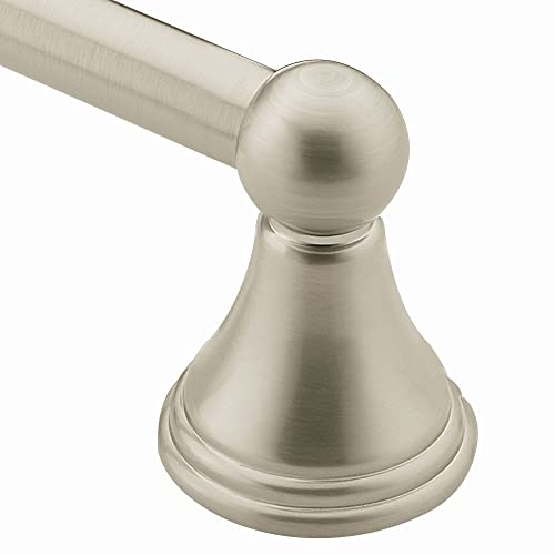 Moen Preston 24-Inch Wall-Mounted Bathroom Towel Bar - Brushed Nickel