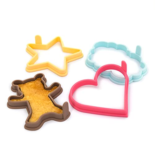 Silicone Pancake Molds Set of 4 Nonstick Fun Shapes for Griddle