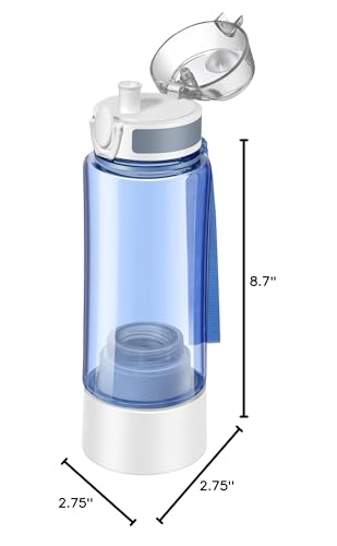 Hydrogen Water Bottle | Portable 4-in-1 Hydrogen Generator | 13 Ounce Capacity | BPA-Free Tritan | for Wellness