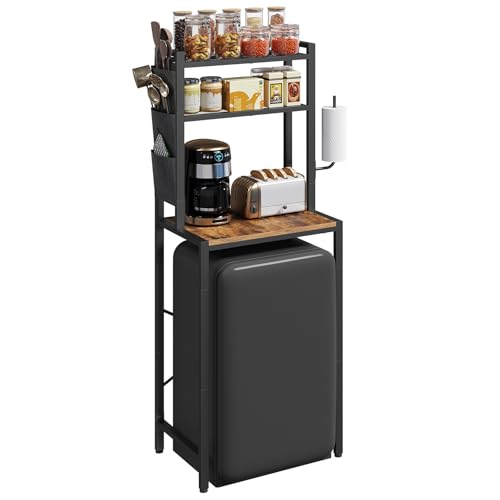 3-Tier Bakers Rack with Mini Fridge Shelf and Coffee Bar Station